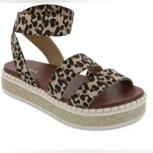 MIA 7.5 Jaguar Print Dany Espadrille Women's Flatform Sandals NWOB